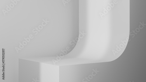 Blank white isolated cyclorama background