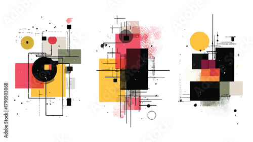 Modern Abstract Brutalist Shapes Collection for Design Concepts