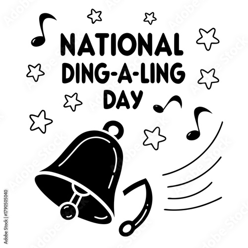 NATIONAL DING-A-LING DAY vector illustration