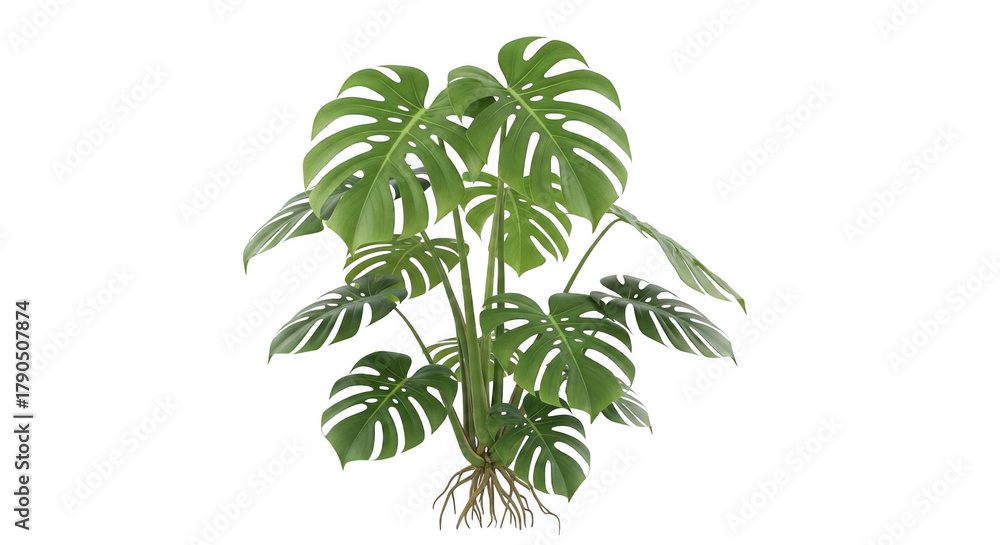 Obraz premium Monstera plant isolated on transparent background