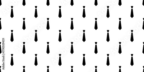 Black Necktie Seamless Pattern Background