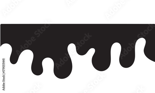Black dripping ink, Isolated spots of paint, floating oil blots vector, ink splatter black, stain and drip illustration