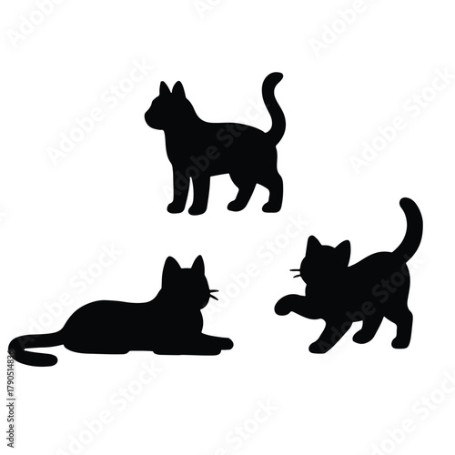 Cats Vector Silhouette
