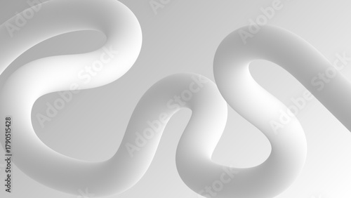 Abstract 3D Silver Wavy Line Gradient Background Design