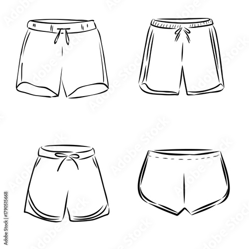 sportswear, vector sketch