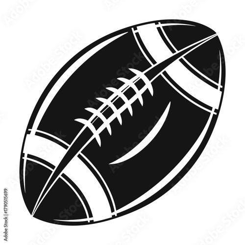 Minimalist American Football Ball Icon Vector Illustration
