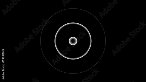 Abstract wave pulse animation, circle radio waves looping background . Sound Frequency icon seamless UHD 4k video.