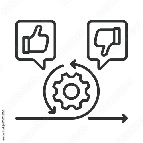 Monitoring icon in line design. monitoring, control, agile, supervision, process, tracking, performance on white background vector. Monitoring editable stroke icon