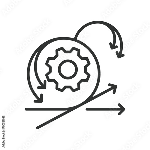 Feedback icon in line design. feedback, agile, communication, improvement, collaboration, process, iteration on white background vector. Feedback editable stroke icon