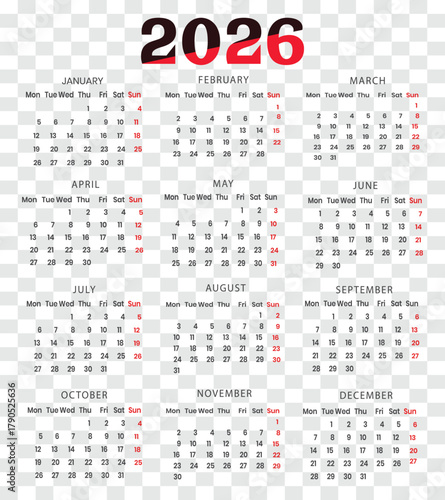 2026 annual calendar with blue wavy header