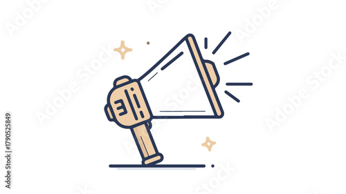 Wallpaper Mural Professional Megaphone Line Icon for Communication Torontodigital.ca