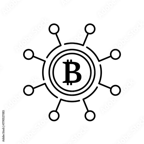 Icon a cryptocurrency, isolated against a clean background.