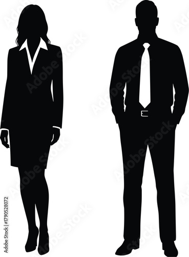 Business, silhouette, corporate, professional, attire, gender, equality, teamwork, leadership, diversity, office, formal, suit, career, workplace, executive, partnership, success