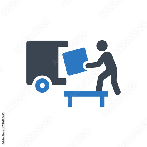 Unloading Truck Cargo icon