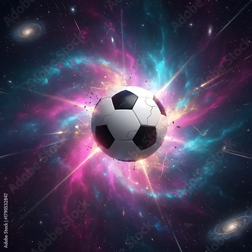 Galaxy Soccer Explosion Background