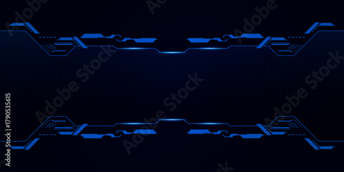 Sci fi futuristic user interface, HUD, Technology abstract background , Vector illustration	
