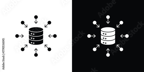 Konstfotografi Data aggregation icon – stock vector 10 eps.