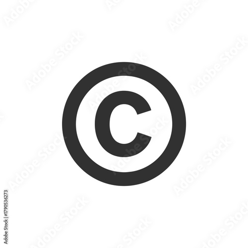 Copyright symbol in a circle representing intellectual property protection