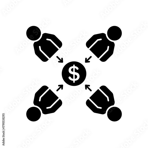 Icon a crowdfunding, isolated against a clean background.