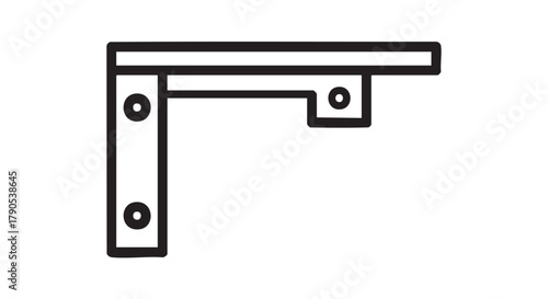 Shelf bracket outline icon vector
