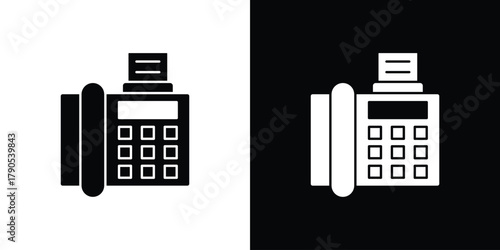 Foto Fax machine icon – stock vector 10 eps.
