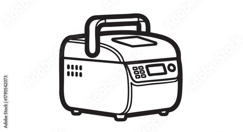 Bread maker outline icon vector

