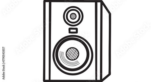 39. Studio monitor speakers outline icon vector
