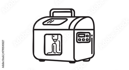 Bread maker outline icon vector
