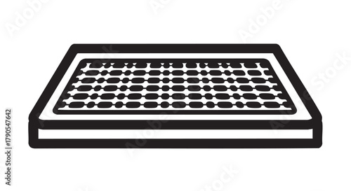 Bar mat outline icon vector
