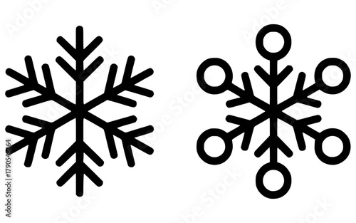set of snowflakes