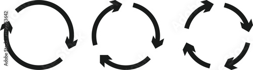 Circular Arrow Icon Set. circle arrows icons collection. Refresh, Reload symbol
