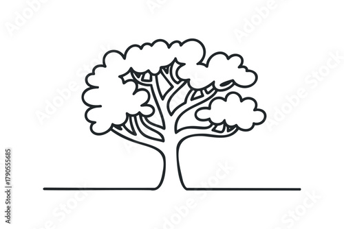 Stylized Tree Outline Simple Graphic