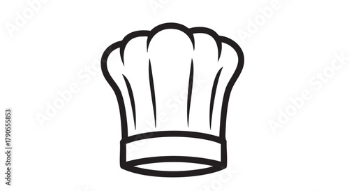 16. Chef hat outline icon vector
