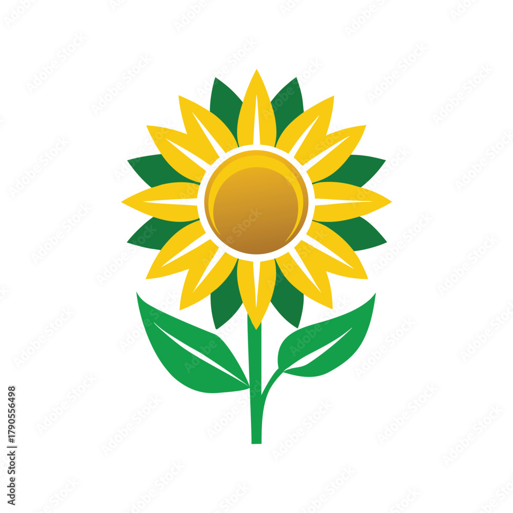 Fototapeta premium Sunflower color Logo Vector Illustration