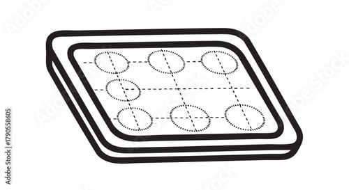 5) Reusable baking mats outline icon vector

