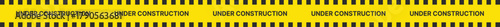 Yellow Black Stripes Line Tape and Caution Barrier Icon set. Warning Ribbon and Critical Safety Alert Symbols. Construction Tape and Danger Zone sign. Hazard Sign and Industrial Warning Border Icon
