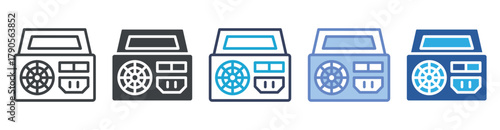 Power Supply icon set multiple style collection