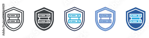 Security icon set multiple style collection