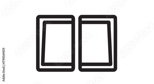 2) Studio monitor isolation pads outline icon vector
