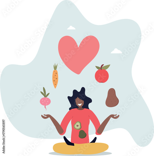 Gut health importance for stomach flora and digestion .life and employment of people.