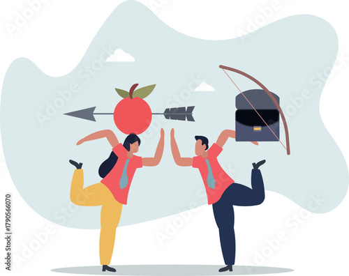 Trusted partner, believe and confidence in strong business relation, collaboration or trust alliance concept.life and employment of people.