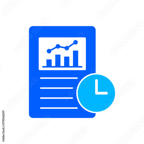 Icon a real time analytics, isolated against a clean background.
