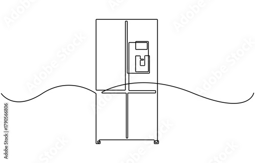 Self drawing line animation Refrigerator.