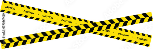 Yellow Black Stripes Line Tape and Caution Barrier Icon set. Warning Ribbon and Critical Safety Alert Symbols. Construction Tape and Danger Zone sign. Hazard Sign and Industrial Warning Border Icon