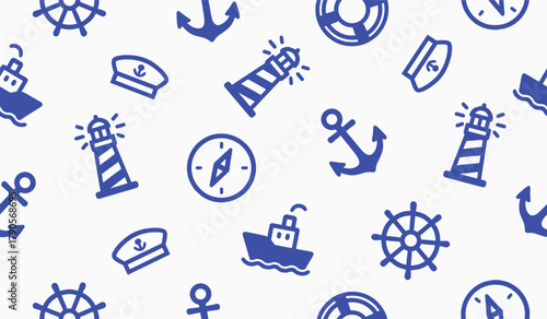 Sailor pattern background vector design