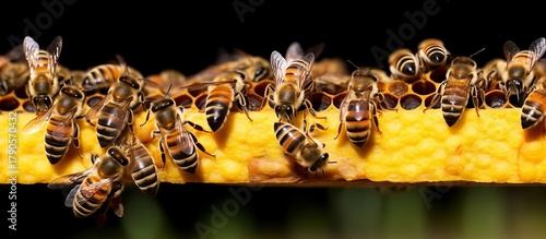 bee hive - bee breeding (Apis mellifera) close up