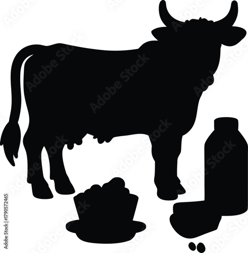 big-young-bull--cow--meat--beef--farm-products.eps