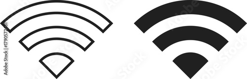 Wifi icon set. Wireless Network and Internet Connection Vector Symbols. Wi-Fi Hotspot and Wireless Access Icons collection