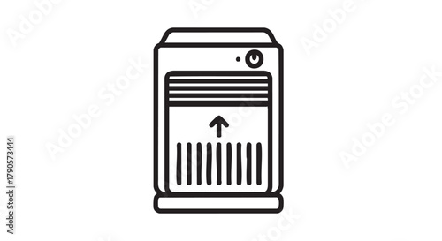 Air purifier for office outline icon vector
