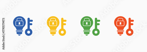 Problem Solving Icon Set Color Multiple Style Collection